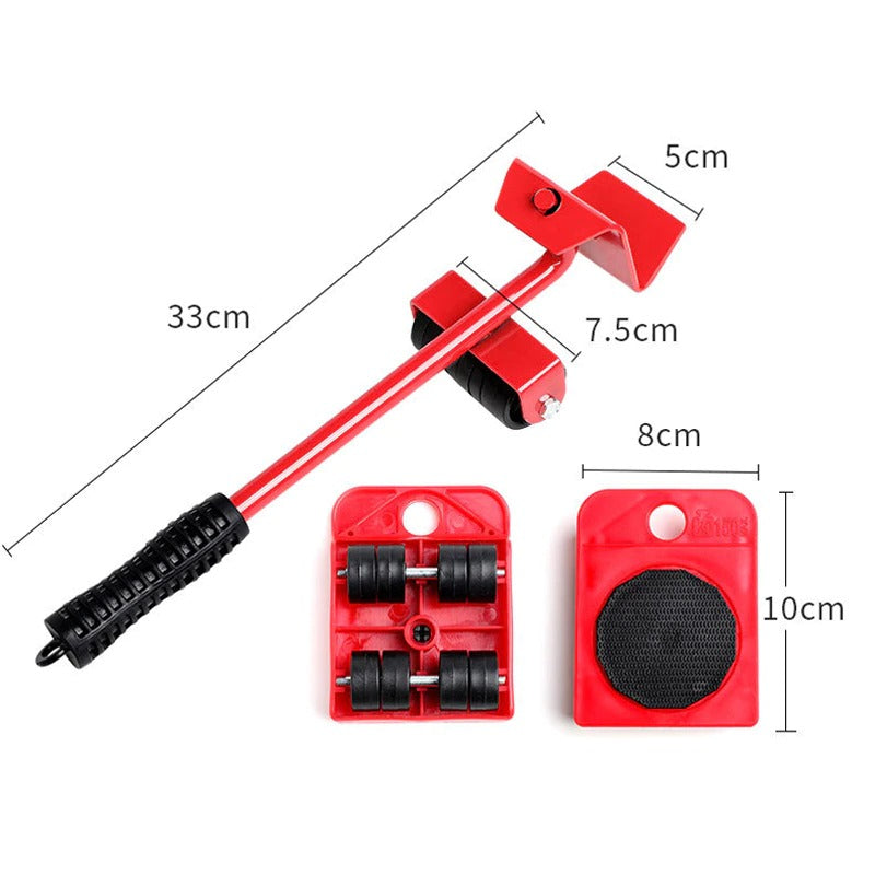 (5 in 1) Heavy Furniture Moving Tool Set - Sofa, Bed, Cabinet & Table Lifter with Sliders | Move Furniture Easily at Home