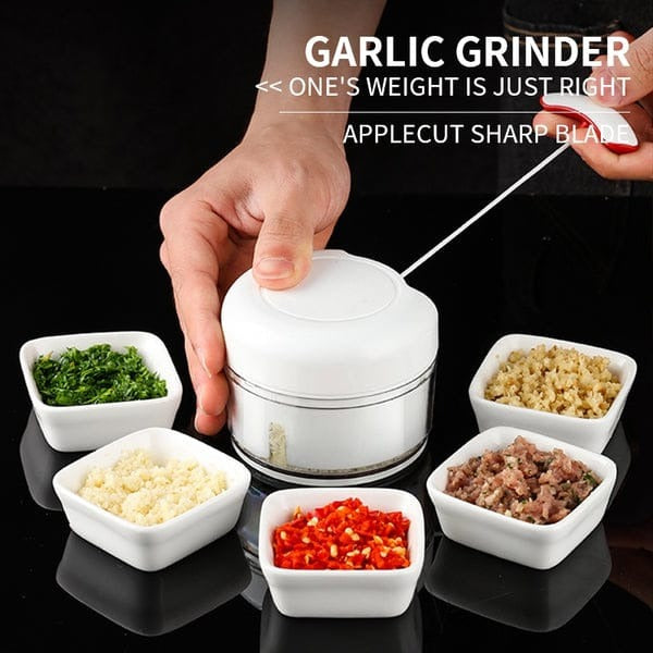 Manual Food Processor Vegetable Chopper, Portable Hand Pull String Garlic Mincer Onion Cutter for Veggies, Ginger, Fruits, Nuts, Herbs, etc., 500ml