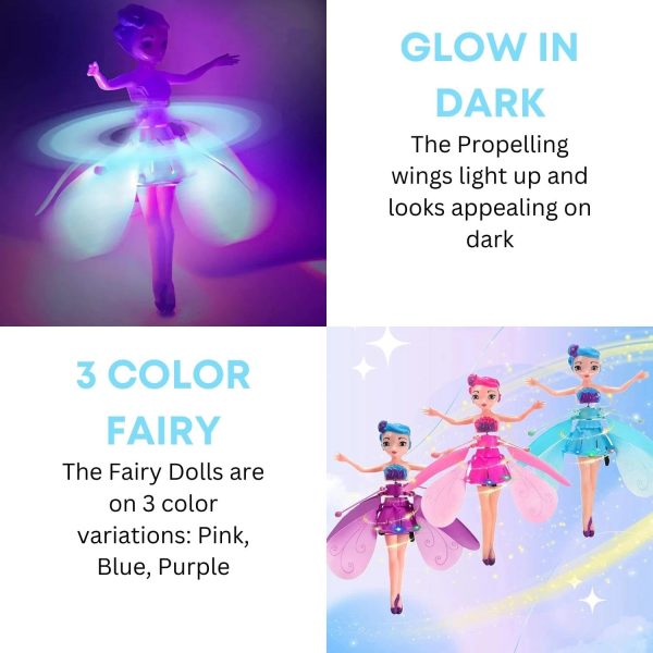 Magical Flying Fairy Doll,hand Sensor Control / Sky Dancers Flying Toy, (random Color) SmartMart®